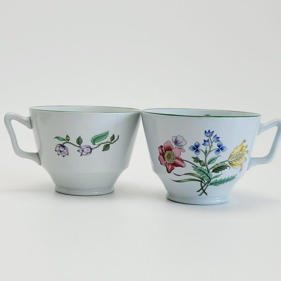 Spode Summer Palace Stoneware Cup & Saucer 2 Sets Multicolor Floral Discontinued - Picture 4 of 12